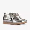 Boys Wallabee Boot Big Kid Silver Patent Wallabees