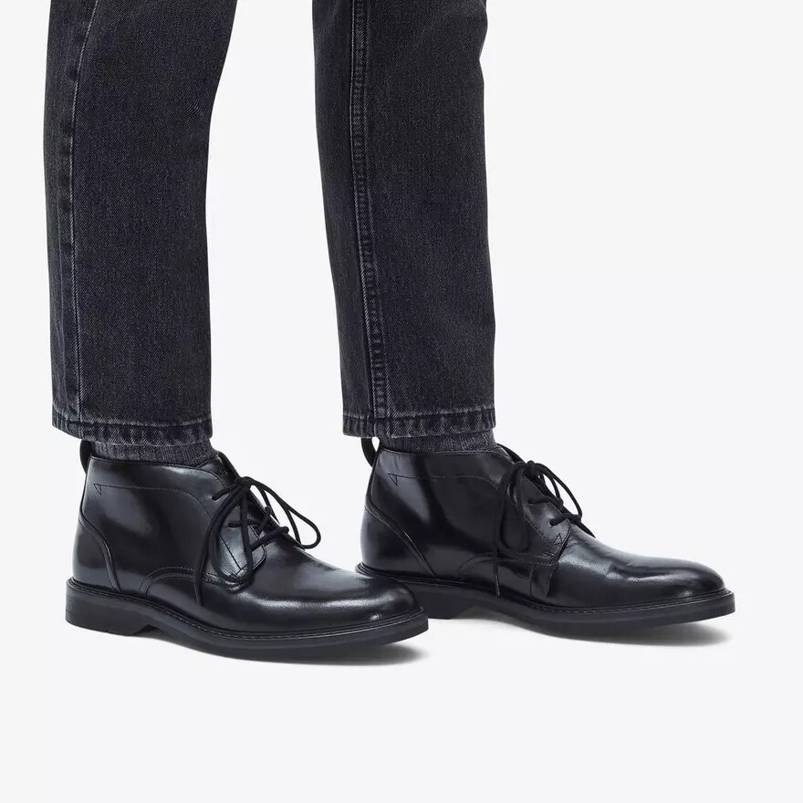 Men’s Aldwin Chukka Black Leather Boots Us Men’s Aldwin Chukka Black Leather Boots Us