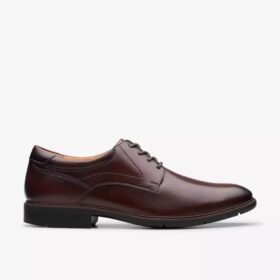 Men’s Eldredge Plain Dark Brown Leather Oxford Shoes| Clarks