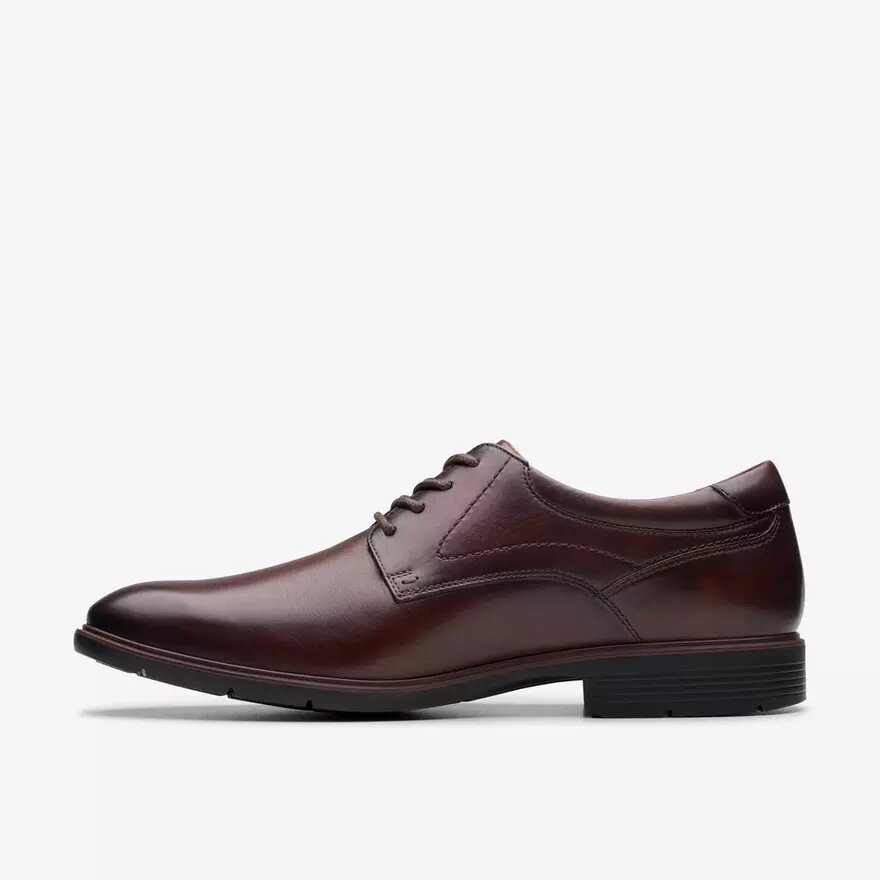 Men’s Eldredge Plain Dark Brown Leather Oxford Shoes| Clarks Men’s Eldredge Plain Dark Brown Leather Oxford Shoes| Clarks