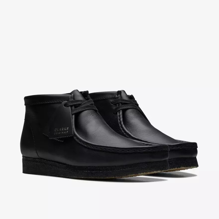 Men’s Wallabee™ Boot Black Leather Boots Men’s Wallabee™ Boot Black Leather Boots