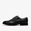 Mens Bowburn Cap Black Leather Oxford Mens Bowburn Cap Black Leather Oxford