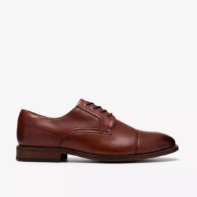 Mens Bowburn Cap Tan Leather Brogues