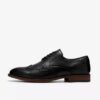 Mens Bowburn Tip Black Leather Oxfords