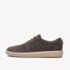 Mens Brodin Seam Grey Suede Sneakers