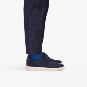 Mens Brodin Seam Navy Sneakers