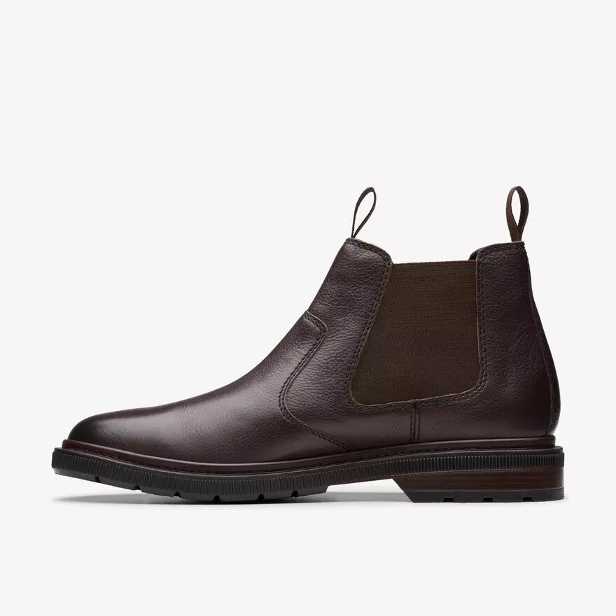 Mens Burchill up Dark Brown Leather Chelsea Boots Mens Burchill up Dark Brown Leather Chelsea Boots