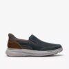 Mens Craftwell Step Navy Leather Slip On Mens Craftwell Step Navy Leather Slip On