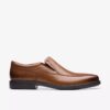 Mens Dresslite Step Dark Tan Leather Loafers Mens Dresslite Step Dark Tan Leather Loafers