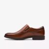 Mens Eldredge Step Dark Tan Leather Shoes Mens Eldredge Step Dark Tan Leather Shoes