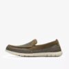 Mens Flexway Step Olive Knit Slip Ons