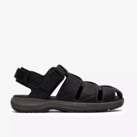 Mens Guideview Cove Black Leather Sandal Mens Guideview Cove Black Leather Sandal
