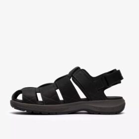 Mens Guideview Cove Black Leather Sandal Mens Guideview Cove Black Leather Sandal