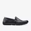 Mens Markman Plain Black Leather Driver Loafers Mens Markman Plain Black Leather Driver Loafers