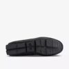 Mens Markman Plain Black Leather Driver Loafers Mens Markman Plain Black Leather Driver Loafers