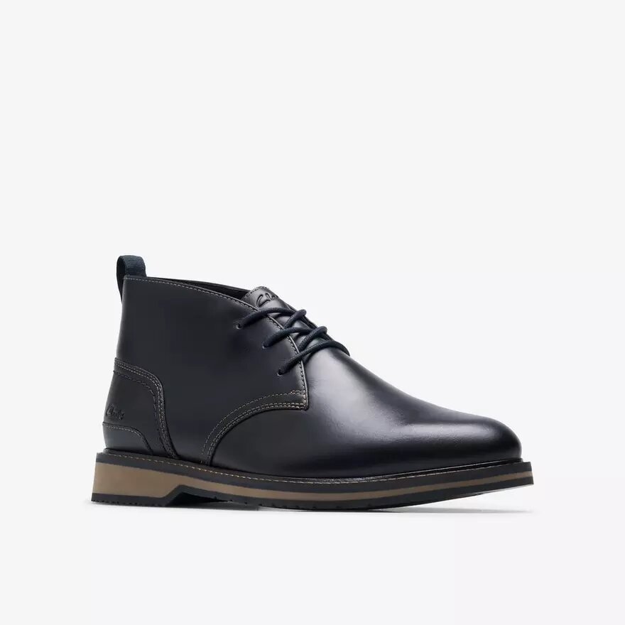Mens Monahan Chukka Black Smooth Boots Mens Monahan Chukka Black Smooth Boots
