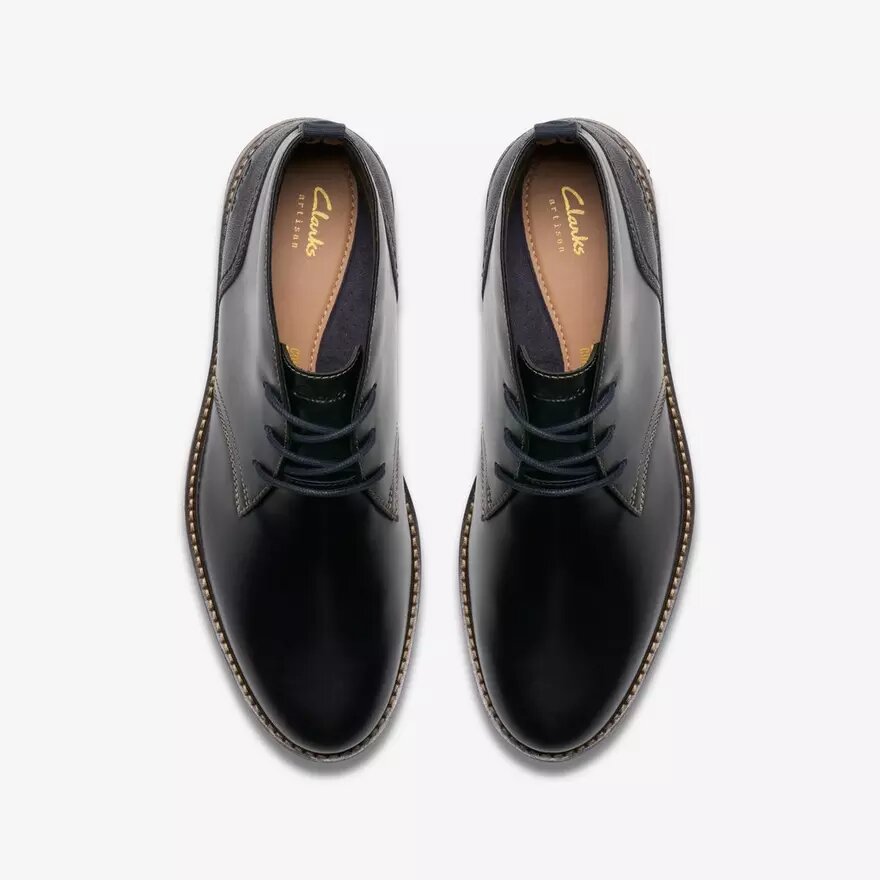 Mens Monahan Chukka Black Smooth Boots Mens Monahan Chukka Black Smooth Boots
