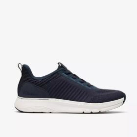 Mens Motion Trek Lt Navy Knit Sneakers