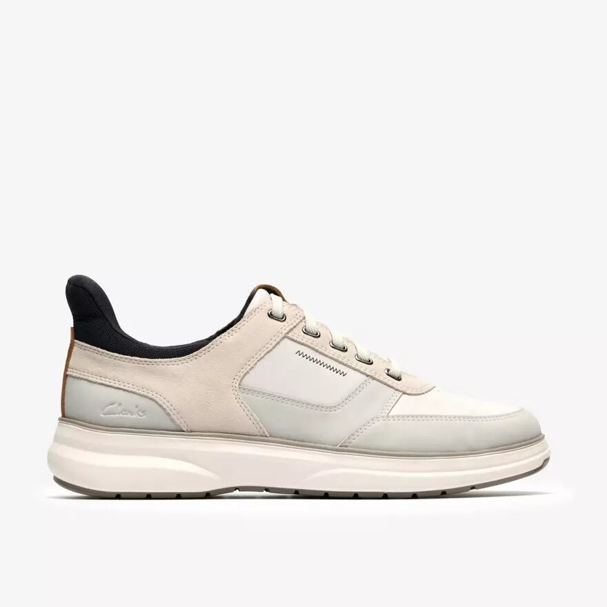 Mens Mullan Easy White Combination Lace up Shoes Mens Mullan Easy White Combination Lace up Shoes