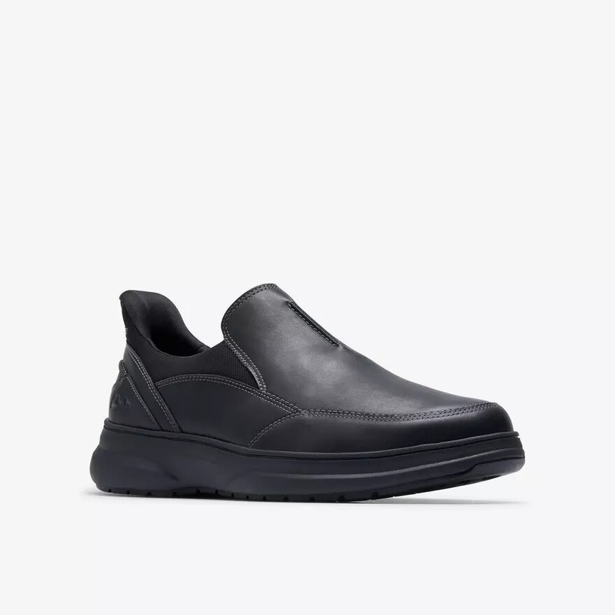 Mens Mullan Step Black Leather Shoes Mens Mullan Step Black Leather Shoes