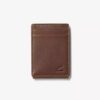 Mens Pebble Wide Money Clip Wallet Brown Us
