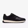Mens Radwell Tie Black Leather Sneakers