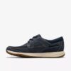 Mens Sailview Lace Navy Nubuck Boat Shoes