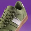 Mens Seco Speed Green Suede Sneakers