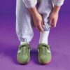 Mens Seco Speed Green Suede Sneakers