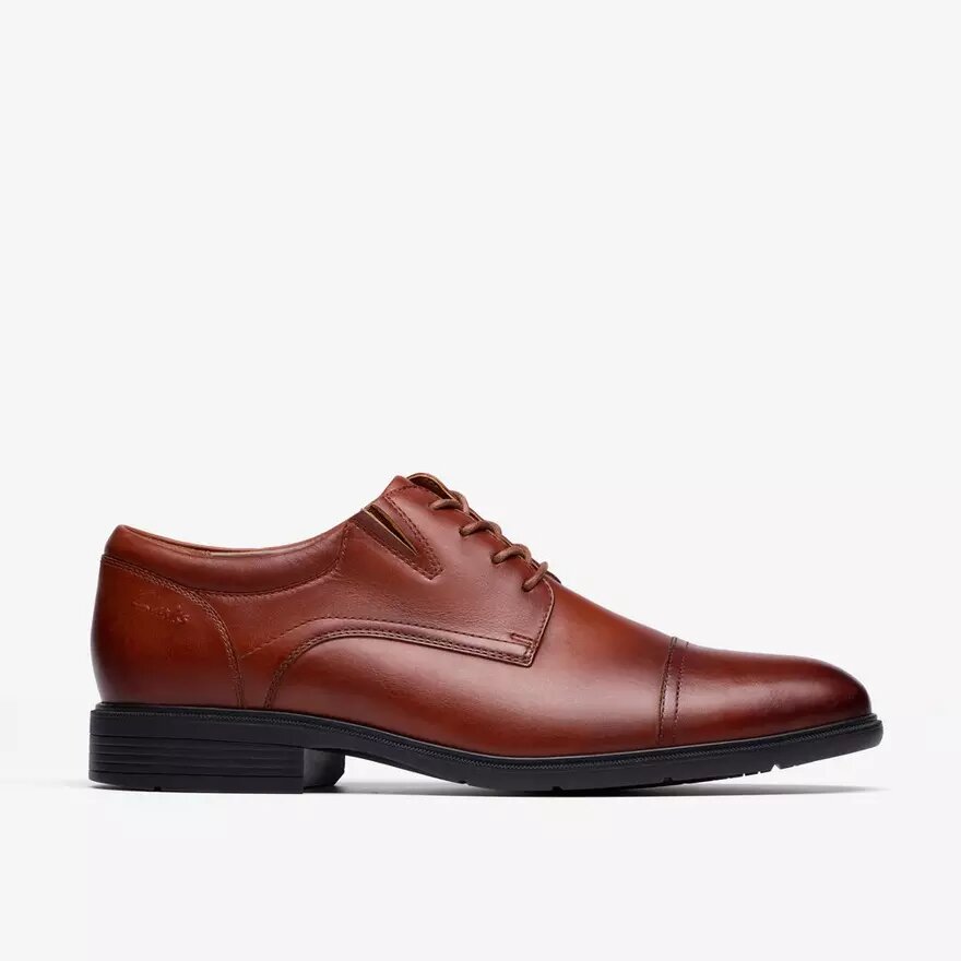 Mens Steadwell Cap Dark Tan Leather Oxfords Mens Steadwell Cap Dark Tan Leather Oxfords