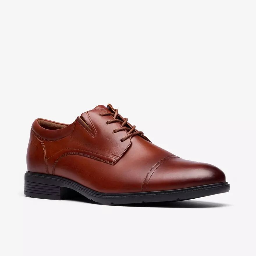 Mens Steadwell Cap Dark Tan Leather Oxfords Mens Steadwell Cap Dark Tan Leather Oxfords