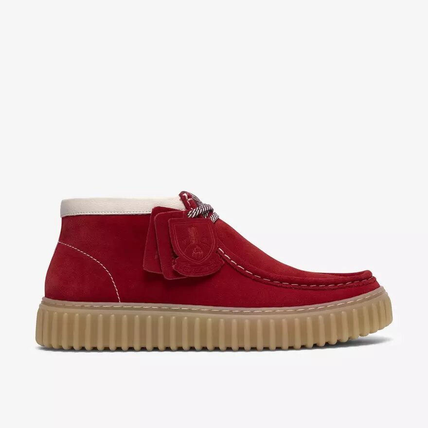 Mens Torhill Hi Red Suede Ankle Boots Mens Torhill Hi Red Suede Ankle Boots