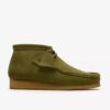 Mens Wallabee Boot Green Suede Wallabees