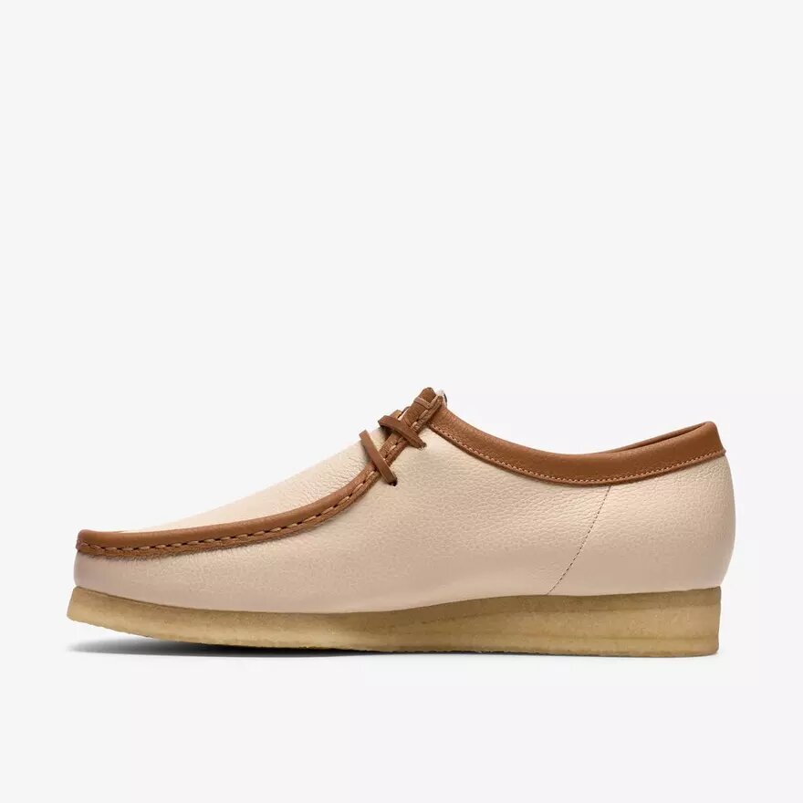 Mens Wallabee White Combination Leather Mens Wallabee White Combination Leather