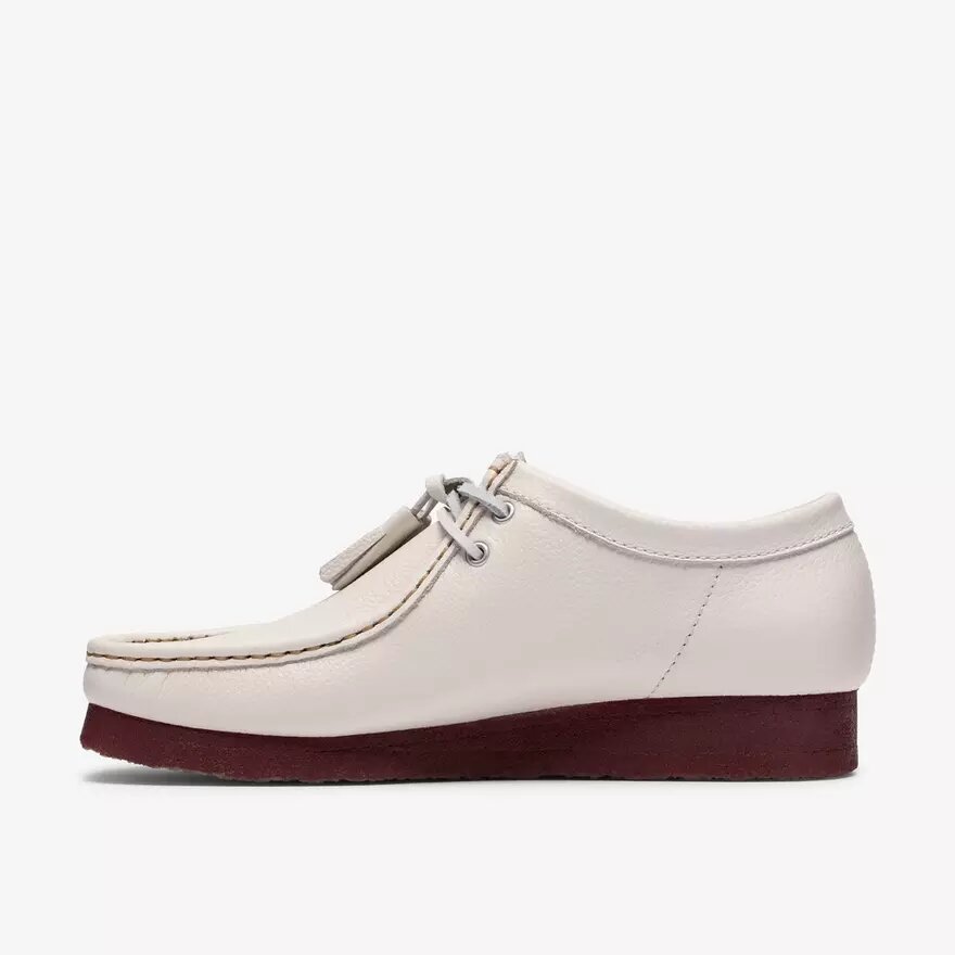 Mens Wallabee White Leather Mens Wallabee White Leather