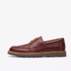 Mens Weltridge Moc Dark Tan Leather Boat Shoe Mens Weltridge Moc Dark Tan Leather Boat Shoe
