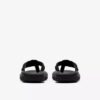 Mens Wesley Surf Black Leather Flip Flop