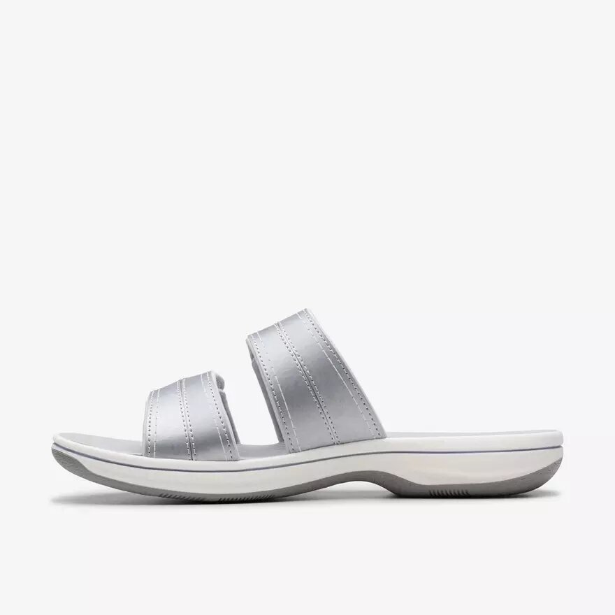 Women’s Breeze Maye Silver Flat Cloudsteppers™ Sandals Women’s Breeze Maye Silver Flat Cloudsteppers™ Sandals