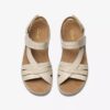 Women’s Cecily Strap Cream Leather Strappy Sandals