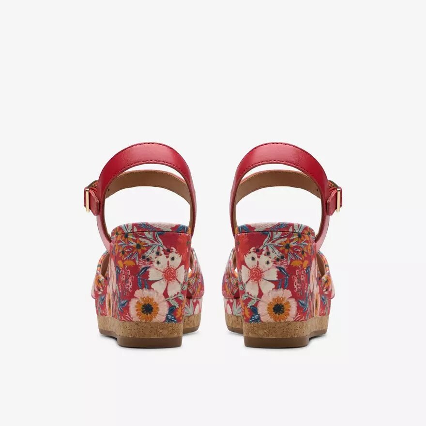 Women’s Chicly Floral Red Print Wedges Women’s Chicly Floral Red Print Wedges