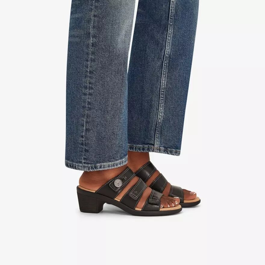 Women’s Emily 2 Adella Black Leather Heeled Sandals Women’s Emily 2 Adella Black Leather Heeled Sandals