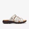 Women’s Kitly Slide Cream Leather Flat Sandals