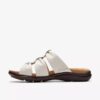 Women’s Kitly Slide Cream Leather Flat Sandals