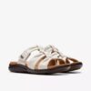 Women’s Kitly Slide Cream Leather Flat Sandals