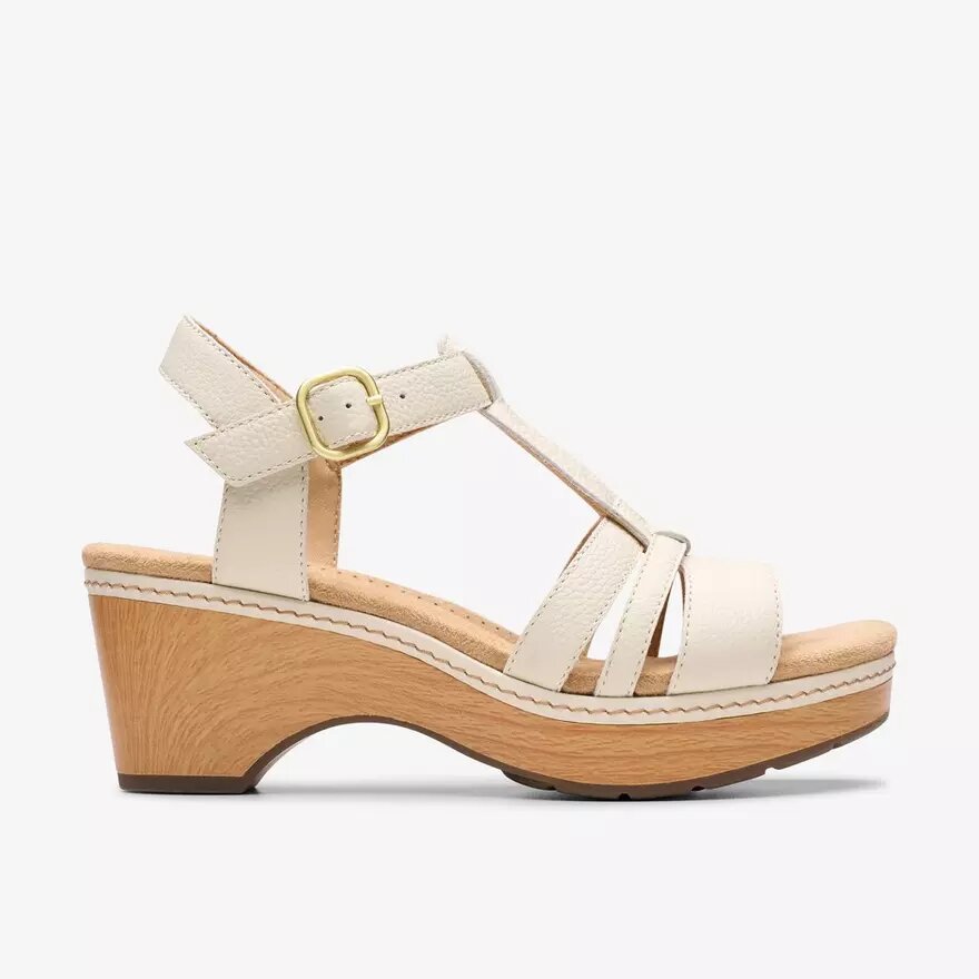 Women’s Seannah Madi Cream Leather Wedges Women’s Seannah Madi Cream Leather Wedges