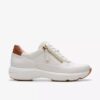 Women’s Tivoli Zip off White Leather Sneakers Women’s Tivoli Zip off White Leather Sneakers