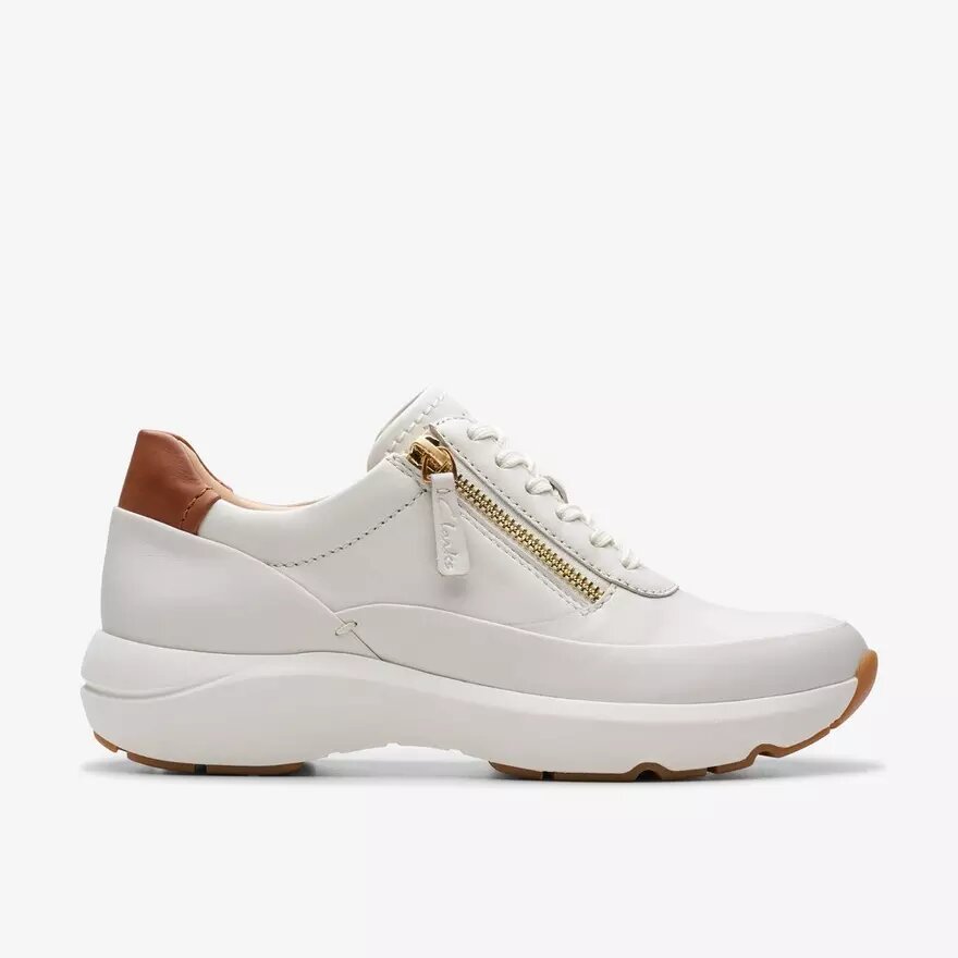 Women’s Tivoli Zip off White Leather Sneakers Women’s Tivoli Zip off White Leather Sneakers