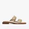 Womens Ariany Bay Soft Gold Flat Sandals