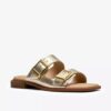 Womens Ariany Bay Soft Gold Flat Sandals