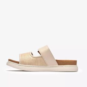 Womens Arwell Step Cream Leather Flat Sandals